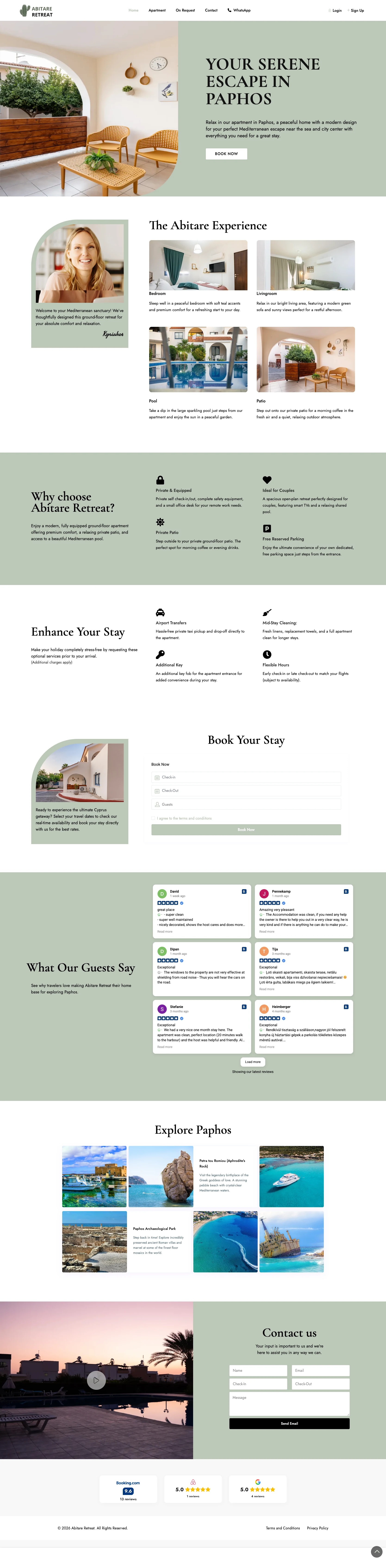 Abitare Retreat website screenshot