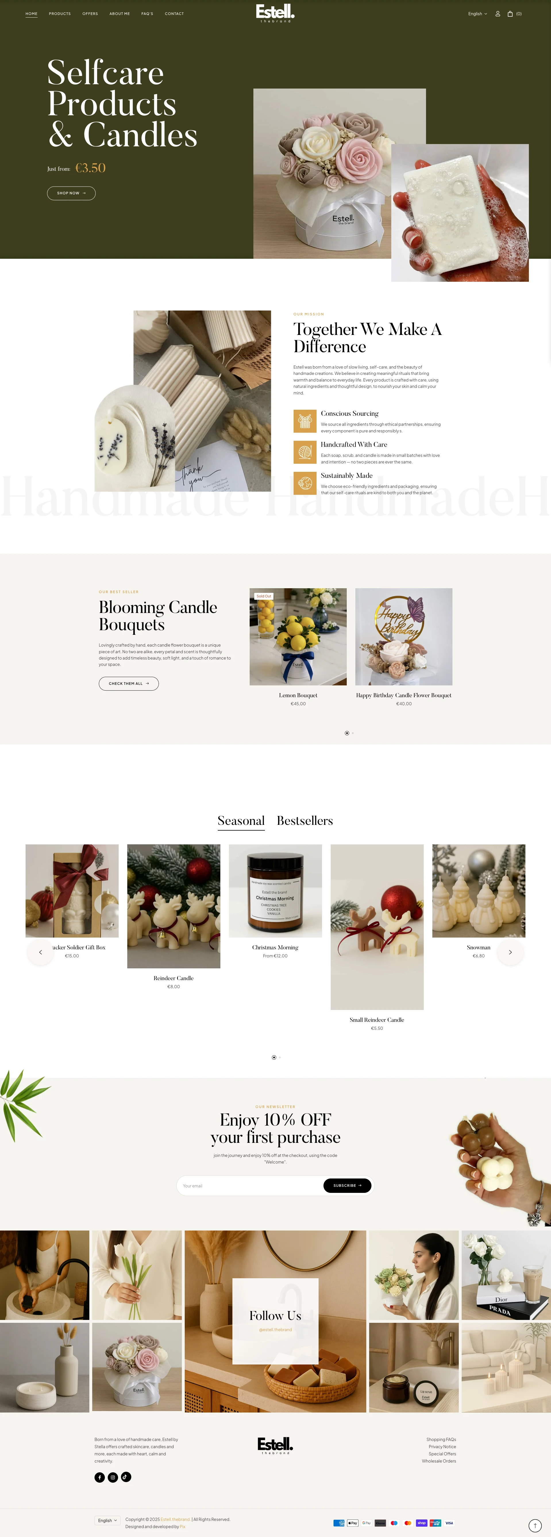 Estell.thebrand website screenshot